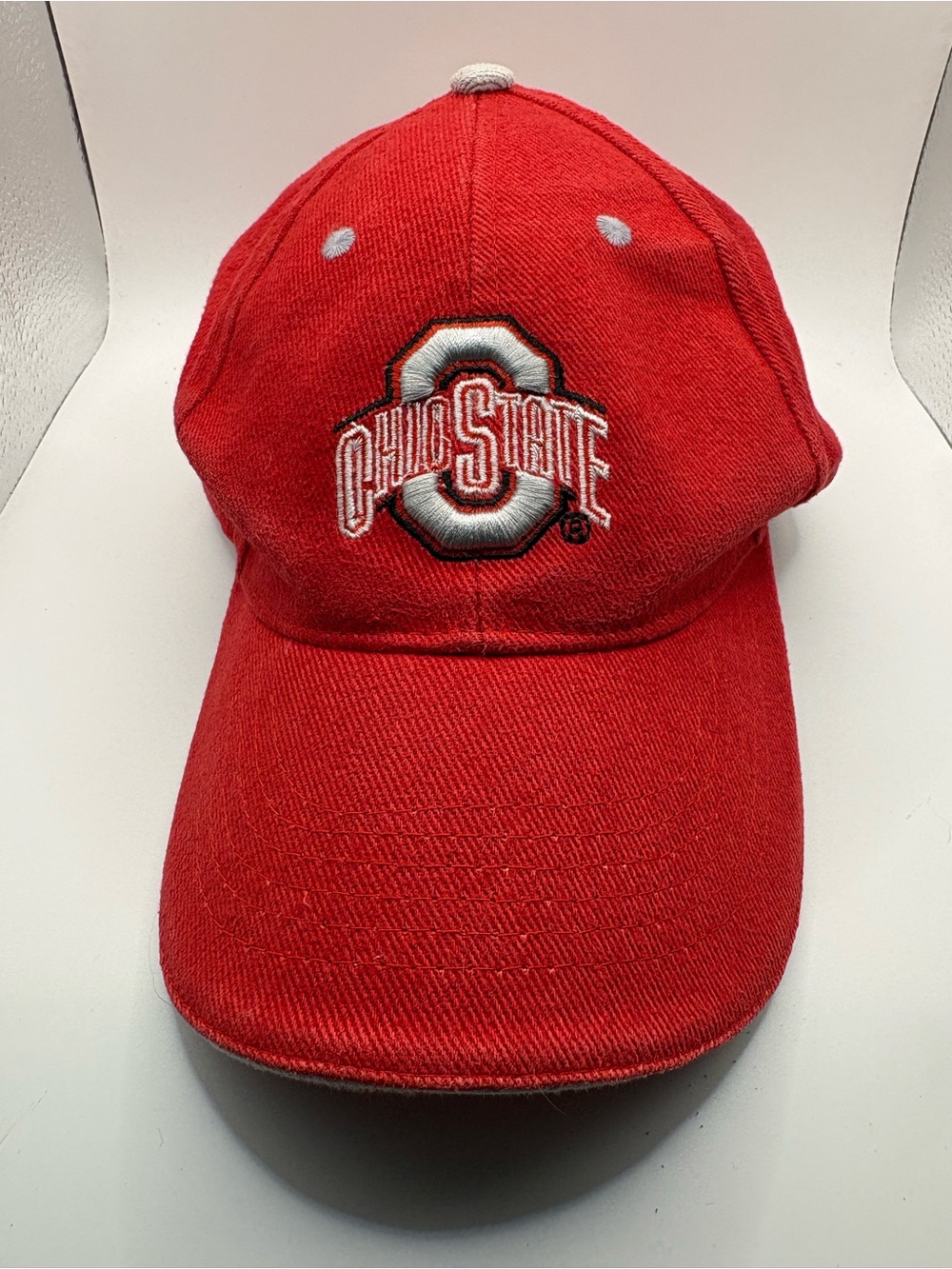 Ohio State Buckeyes Red Embroidered Adjustable Strapback Hat